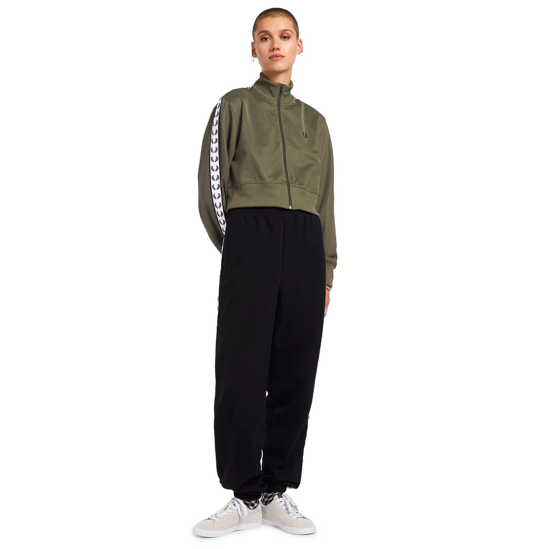What's New FRED PERRY CROPPED TAPED TRACK JACKET MILITARY GREEN 6 What's New FRED PERRY CROPPED TAPED TRACK JACKET MILITARY GREEN