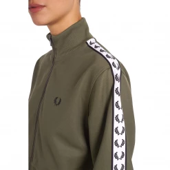 What's New FRED PERRY CROPPED TAPED TRACK JACKET MILITARY GREEN 13 What's New FRED PERRY CROPPED TAPED TRACK JACKET MILITARY GREEN