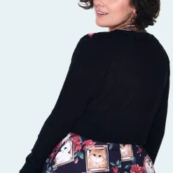 VOODOO VIXEN DAPHNE CUPID HEART CROPPED CARDIGAN Apparel