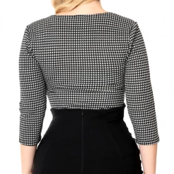 UNIQUE VINTAGE DAVIES HOUNDSTOOTH TOP Shop Sour+Plus