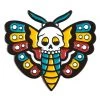 Accessories PUNKY PINS DEATH HEAD MOTH TATTOO INSPIRED ENAMEL PIN