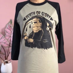 MISS LADYBUG DEATH OR GLORY RAGLAN UNISEX TEE Apparel