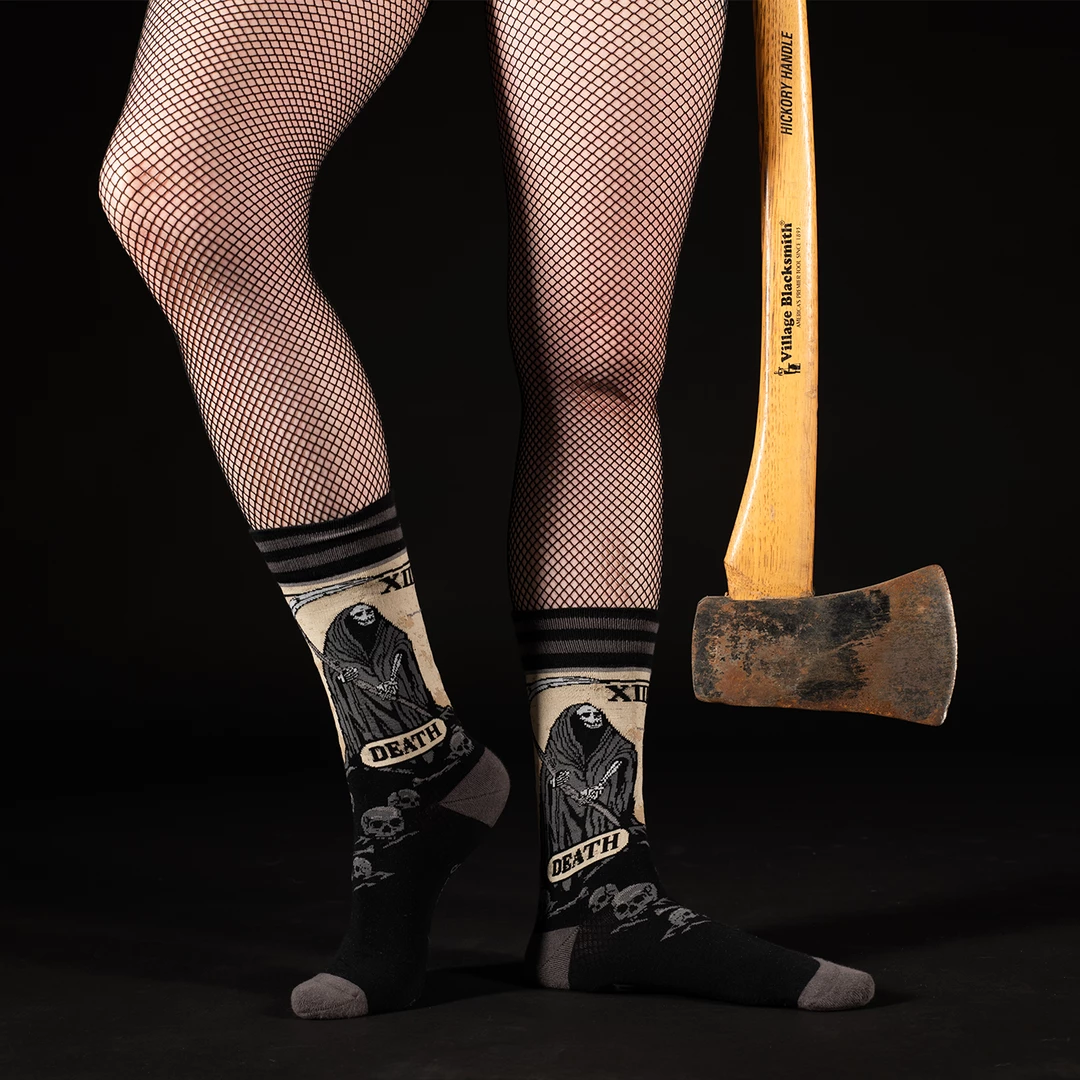 FOOTCLOTHES DEATH TAROT CARD CREW SOCKS Back In Stock 4 FOOTCLOTHES DEATH TAROT CARD CREW SOCKS Back In Stock