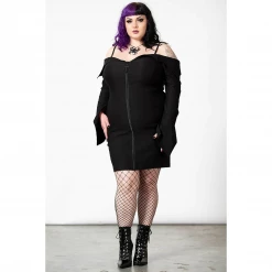 KILLSTAR DEMELZA BARDOT ZIP DRESS Shop Sour+Plus