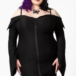 KILLSTAR DEMELZA BARDOT ZIP DRESS Shop Sour+Plus