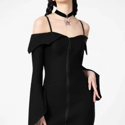 KILLSTAR DEMELZA BARDOT ZIP DRESS Shop Sour+Plus