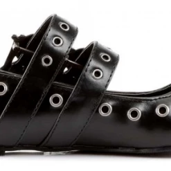 DEMONIA SKULLED MARY JANE FLATS Footwear