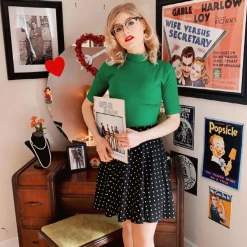 Shop Sour+Plus HEART OF HAUTE DENISE TOP KELLY GREEN