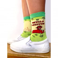 Groovy Things Co. GROOVY THINGS CO DEVIL'S LETTUCE WOMENS CREW SOCKS