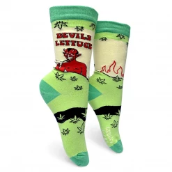 Groovy Things Co. GROOVY THINGS CO DEVIL'S LETTUCE WOMENS CREW SOCKS 7 Groovy Things Co. GROOVY THINGS CO DEVIL'S LETTUCE WOMENS CREW SOCKS