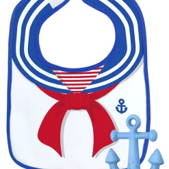 None DRESSED TO SPILL SAILOR BIB AND TEETHER SET Lifestyle