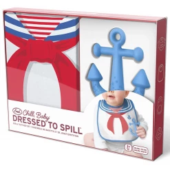 None DRESSED TO SPILL SAILOR BIB AND TEETHER SET Lifestyle
