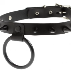 None Back In Stock ELEMENT BLACK HANGING RING SPIKE CHOKER