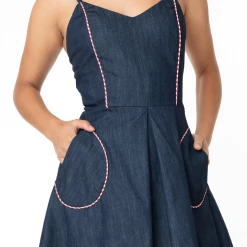 SMAK PARLOUR DENIM ETERNAL OPTIMIST FLARE DRESS Apparel 9 SMAK PARLOUR DENIM ETERNAL OPTIMIST FLARE DRESS Apparel