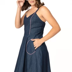 SMAK PARLOUR DENIM ETERNAL OPTIMIST FLARE DRESS Apparel 11 SMAK PARLOUR DENIM ETERNAL OPTIMIST FLARE DRESS Apparel