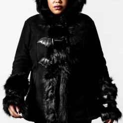 Shop Sour+Plus KILLSTAR FLIES BY NIGHT FAUX-FUR COAT