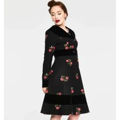 VOODOO VIXEN FLO FLORAL FLOCKED COAT