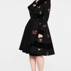 VOODOO VIXEN FLO FLORAL FLOCKED COAT 10 VOODOO VIXEN FLO FLORAL FLOCKED COAT