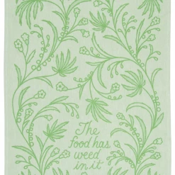 Blue Q FOOD HAS WEED IN IT DISH TOWEL Back In Stock