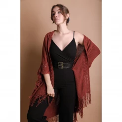 None EMBER MULTIPLE BUCKLE BLACK STRETCH BELT