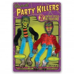 Homewares RETRO A GO GO PARTY KILLERS DECORATIONS CRANKY FRANKIE & SHOCK WOLF