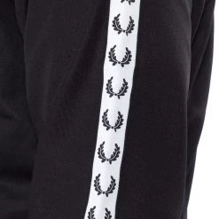Back In Stock FRED PERRY LAUREL TAPED TRACK JACKET BLACK
