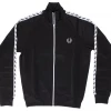 Back In Stock FRED PERRY LAUREL TAPED TRACK JACKET BLACK
