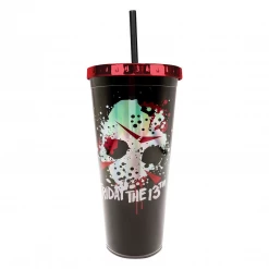 None FRIDAY THE 13TH FOIL CUP WITH STRAW Homewares