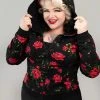 SOURPUSS ROSE GARDEN CROPPED HOODIE
