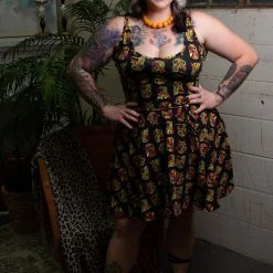 Neon Dreams SOURPUSS TINY TIKI CAMI SKATER DRESS