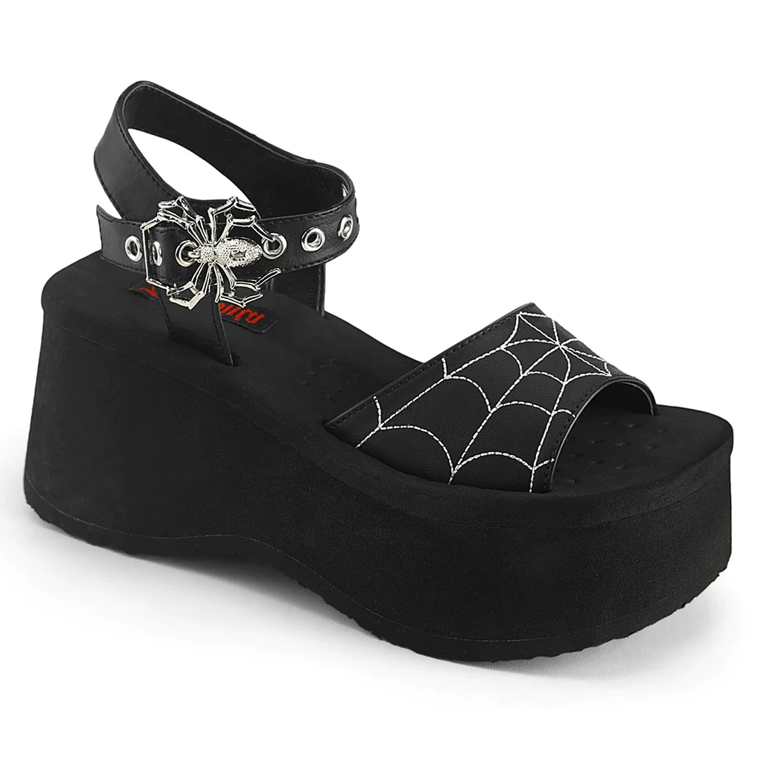 Back In Stock DEMONIA SPIDER BUCKLE PLATFORM ANKLE STRAP SANDALS BLACK 3 Back In Stock DEMONIA SPIDER BUCKLE PLATFORM ANKLE STRAP SANDALS BLACK
