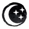 Haunted Homewares SOURPUSS FURRY MOON & STARS PILLOW