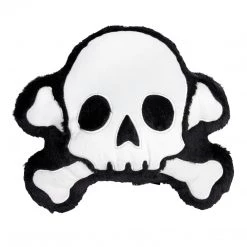 Haunted Homewares SOURPUSS FURRY SKULL & BONES PILLOW