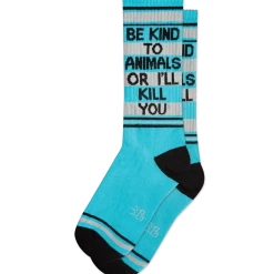 Gumball Poodle BE KIND TO ANIMALS OR I'LL KILL YOU GYM SOCKS