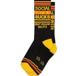 Gumball Poodle Accessories SOCIAL DISTANCING SUCKS (BUT PLEASE DO IT!) GYM SOCKS