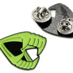 ECTOGASM GLOW IN THE DARK VAMPIRE TEETH COLLAR PIN SET Back In Stock