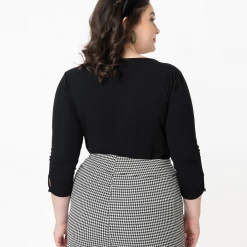 UNIQUE VINTAGE GRACIE TOP BLACK Shop Sour+Plus