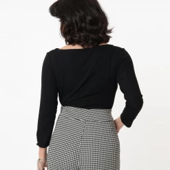 UNIQUE VINTAGE GRACIE TOP BLACK Shop Sour+Plus