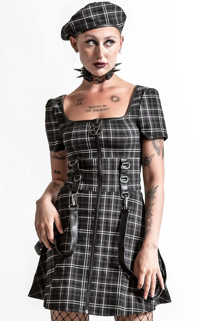 KILLSTAR GRAVE REBELLION DRESS ASH TARTAN Shop Sour+Plus 3 KILLSTAR GRAVE REBELLION DRESS ASH TARTAN Shop Sour+Plus