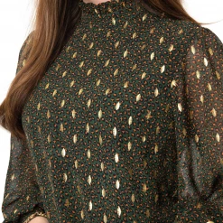 SMAK PARLOUR EMERALD LEOPARD PRINT GIRL TALK DRESS