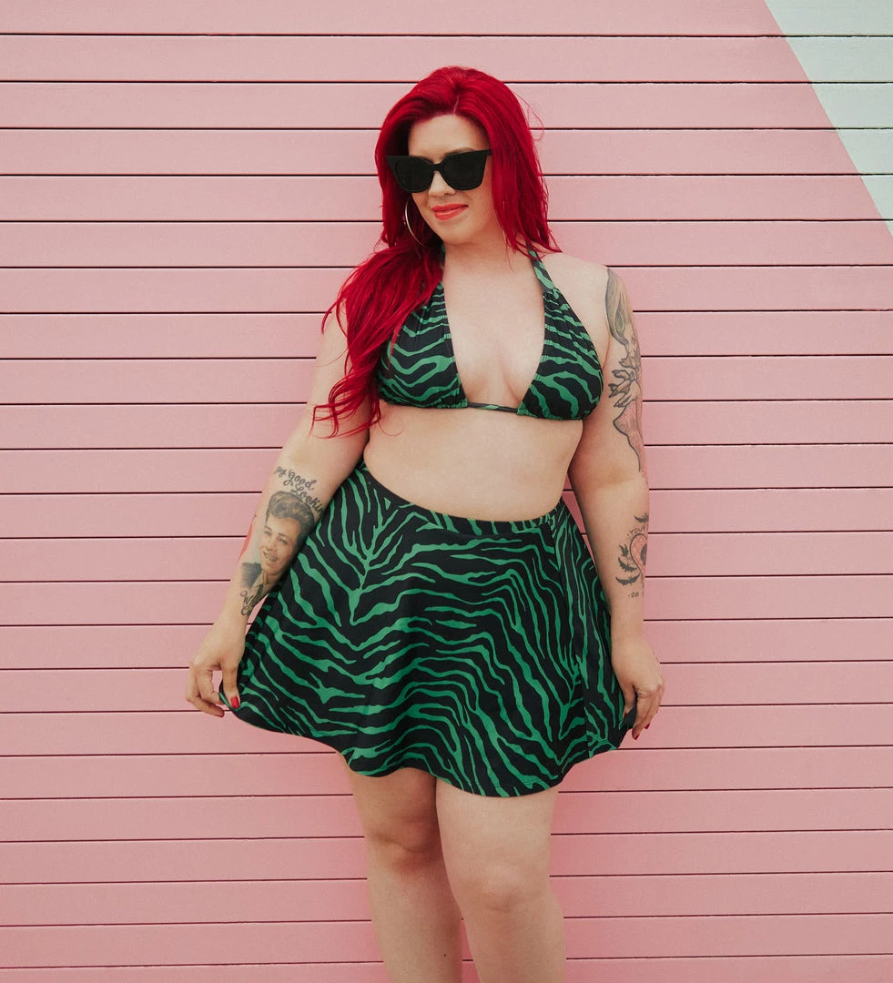What's New SOURPUSS GREEN ZEBRA SWIM SKIRT 4 What's New SOURPUSS GREEN ZEBRA SWIM SKIRT