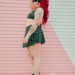 What's New SOURPUSS GREEN ZEBRA SWIM SKIRT 10 What's New SOURPUSS GREEN ZEBRA SWIM SKIRT
