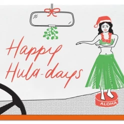 None HAPPY HULA DAYS CHRISTMAS GREETING CARD Holidays