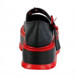 DEMONIA HEARTS N' SKULLS PLATFORM MARY JANES BLK/RED 11 DEMONIA HEARTS N' SKULLS PLATFORM MARY JANES BLK/RED