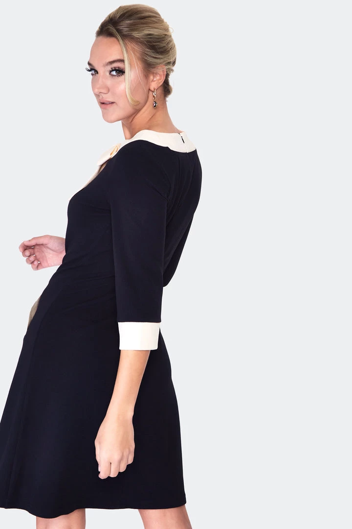 VOODOO VIXEN HELEN 60'S KNIT DRESS WITH POCKETS BLACK Apparel 5 VOODOO VIXEN HELEN 60'S KNIT DRESS WITH POCKETS BLACK Apparel