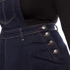 HELL BUNNY DAKOTA DENIM PINAFORE DRESS 9 HELL BUNNY DAKOTA DENIM PINAFORE DRESS