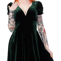 HELL BUNNY NEW JOANNE DRESS GREEN Shop Sour+Plus