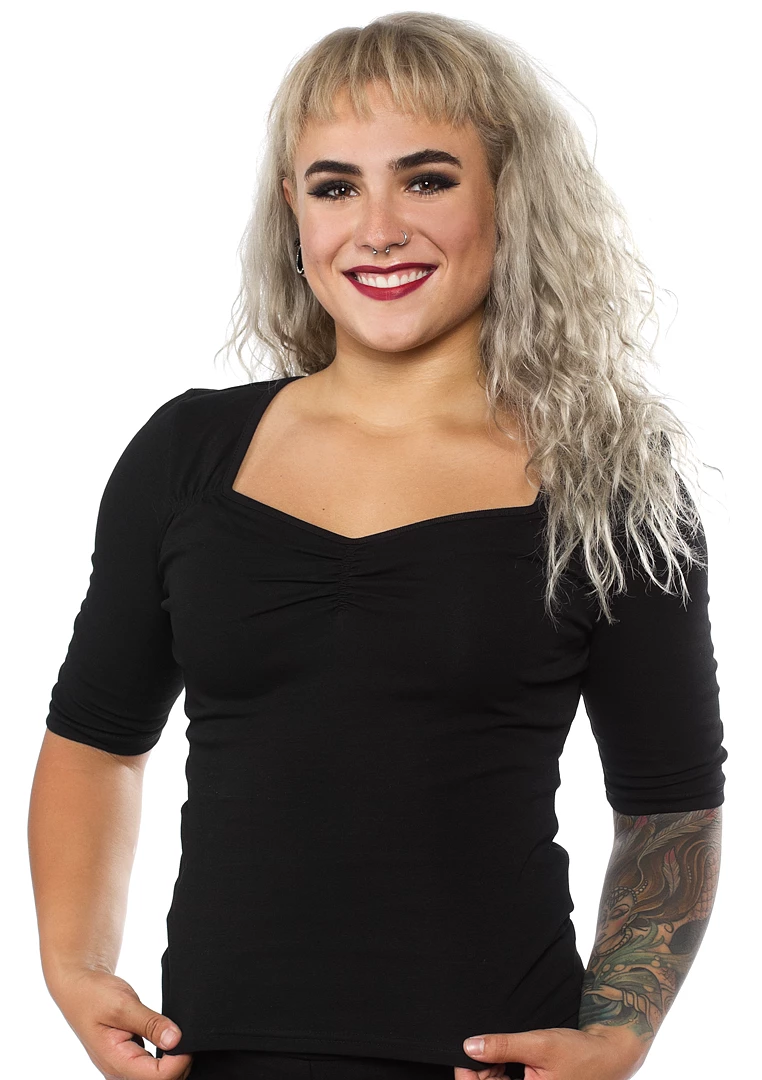 Shop Sour+Plus HELL BUNNY PHILIPPA TOP BLACK 3 Shop Sour+Plus HELL BUNNY PHILIPPA TOP BLACK