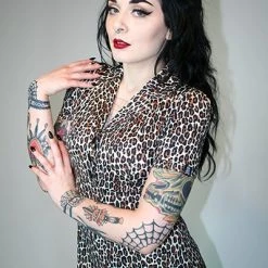 SOURPUSS LEOPARD ROSIE DRESS