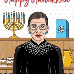 None RBG HAPPY HANUKKAH GREETING CARD